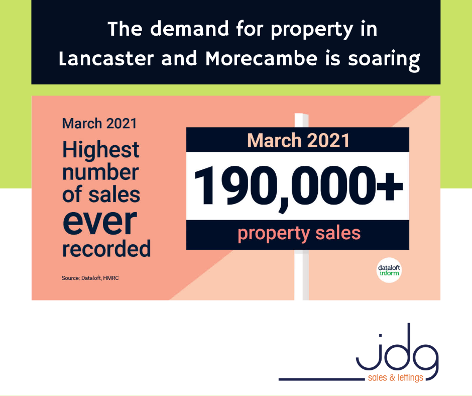 The demand for property is soaring in Lancaster and Morecambe